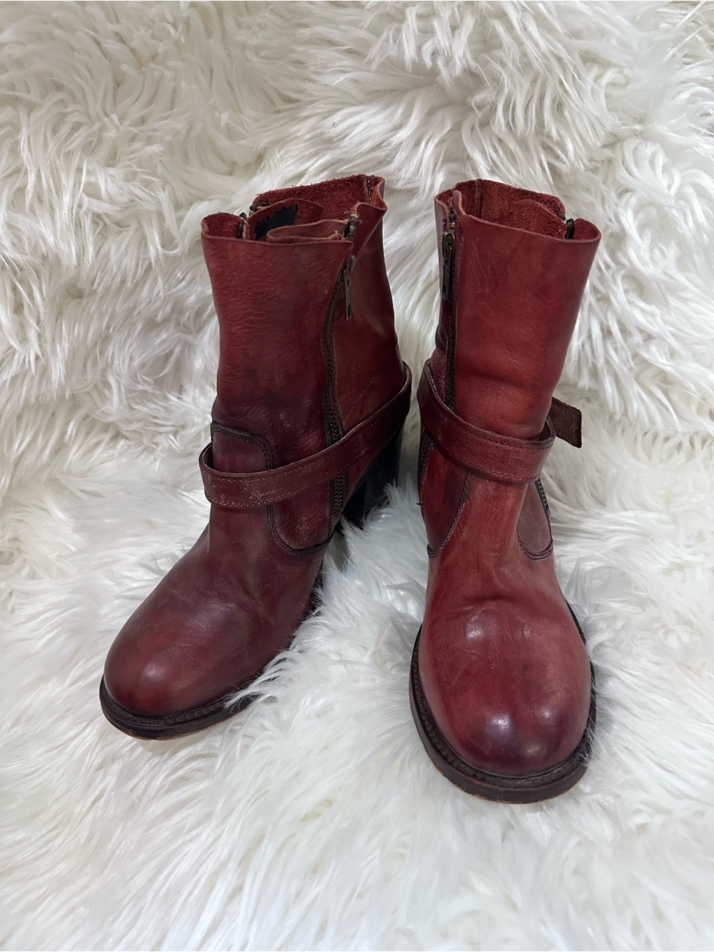 Freebird Bama Red Leather Boots